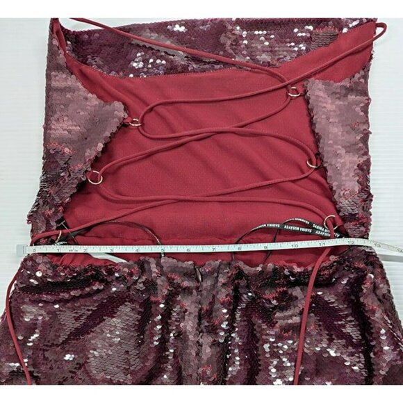 Sabina Musayev Zarya Women's Sequined Dress in Wine Size S (MSRP $495) - Picture 9 of 10